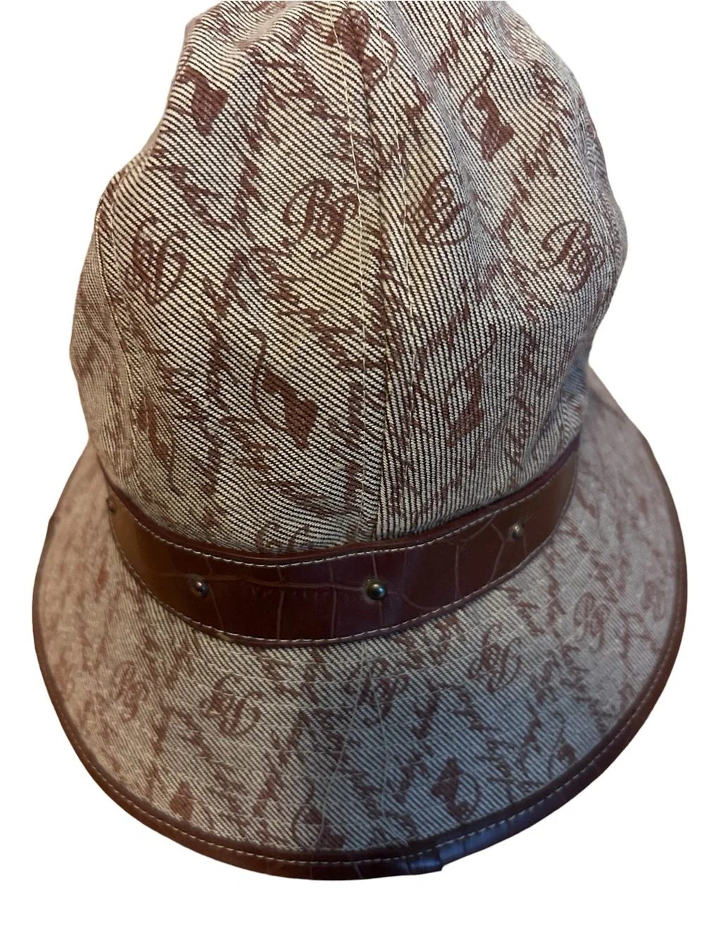 Baby Phat Brown and Cream Monogram Bucket Hat